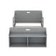 preview thumbnail 17 of 18, Classic Style Twin Size Floor Bed with Storage Footboard and Safety Guardrail,Sturdy Wood Construction