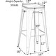 preview thumbnail 19 of 22, Bar Stools Set of 4 Stackable Metal Bar Stools Industrial Counter Height Stools Backless Barstools with Wooden Seats