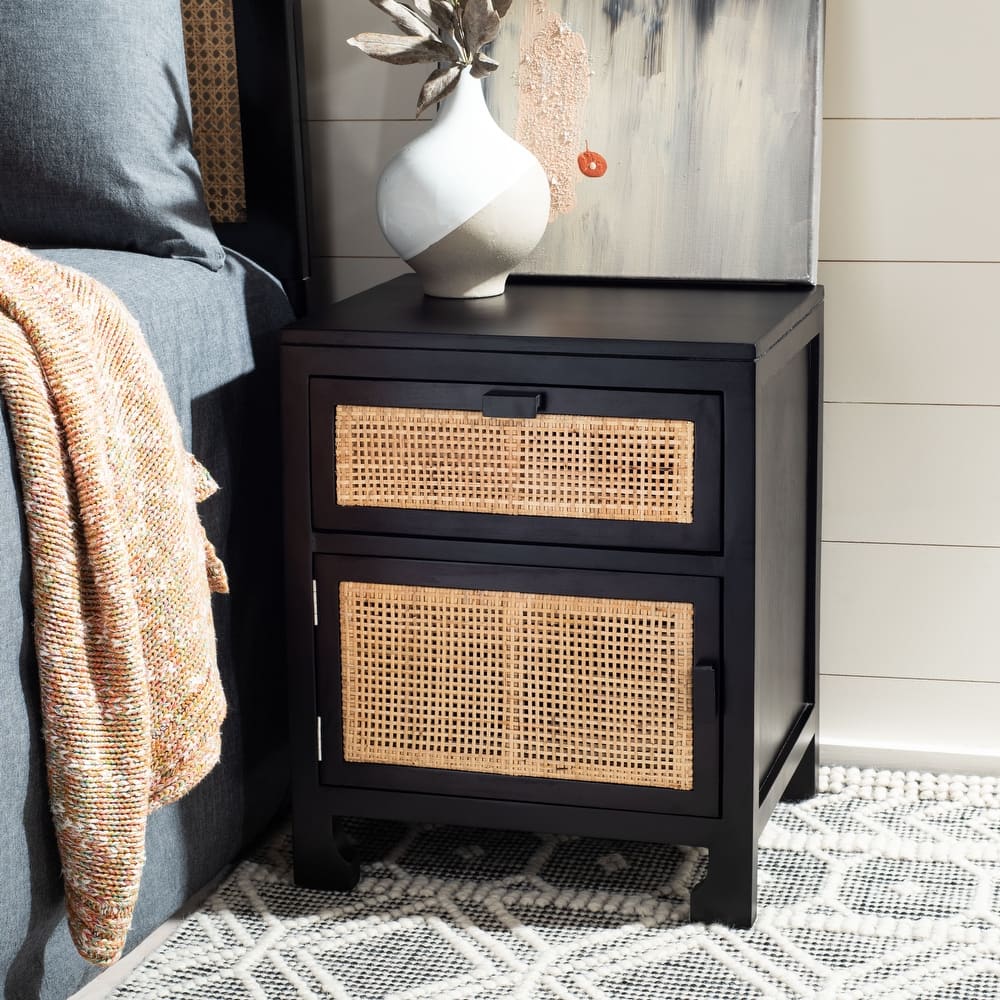 SAFAVIEH Zhane Coastal 1-Drawer 1-Door Nightstand
