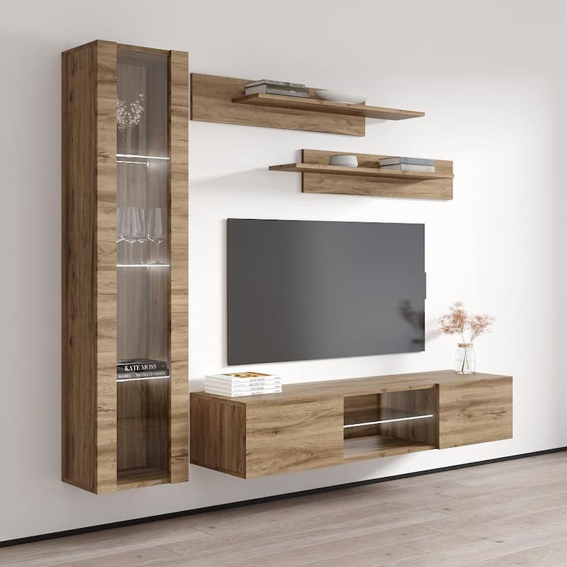 Fly G2 33TV Wall Mounted Floating Modern Entertainment Center