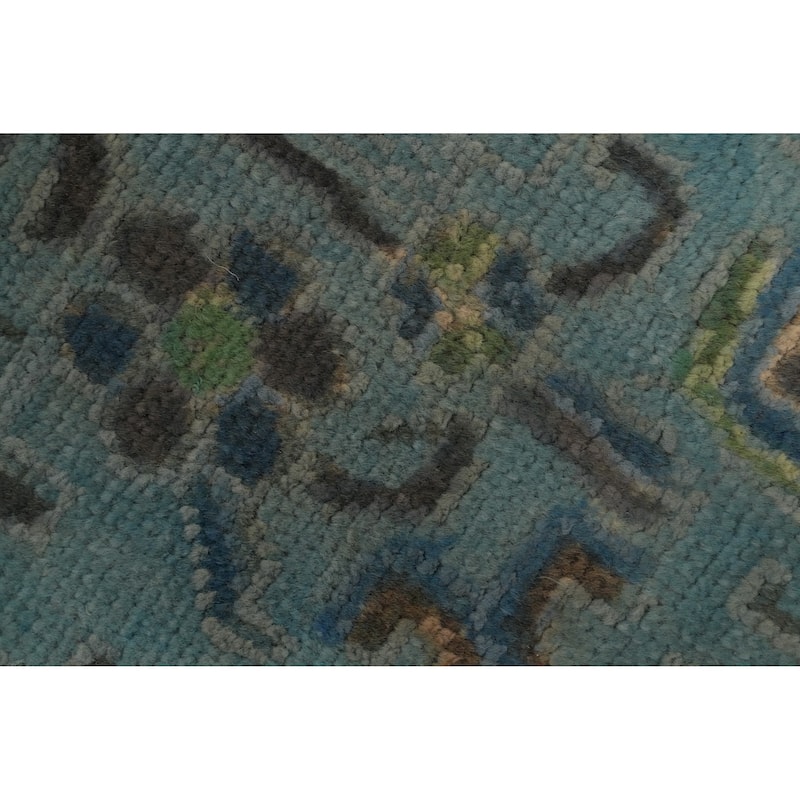 Hand Knotted Oriental 100% Wool Carpet Traditional Medallion Pink Tabriz Area Rug - 9' 7'' X 6' 4''