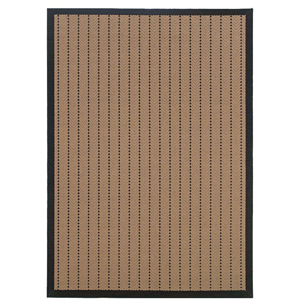 Jackson Beige Black Geometric Outdoor Casual Area Rug