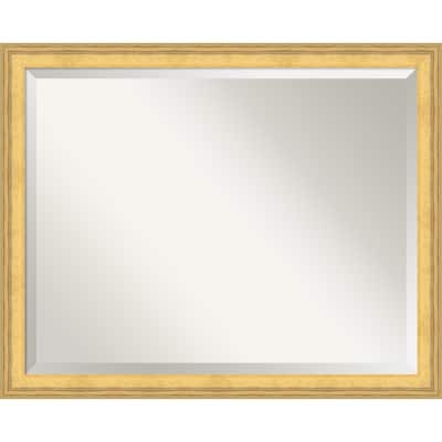 Owen Gold Beveled Wood Framed Bathroom Vanity Wall Mirror - Owen Gold