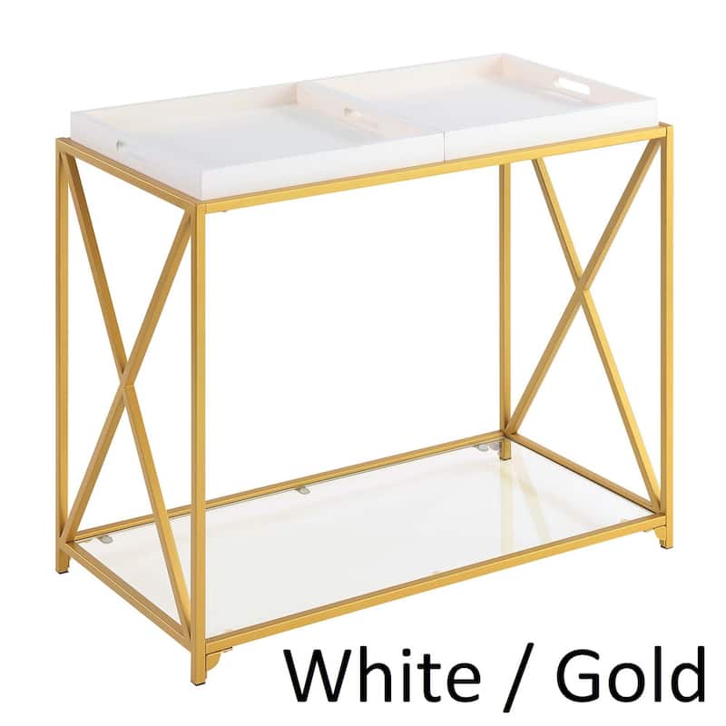 Convenience Concepts St. Andrews Console Table with Shelf and Removable Trays