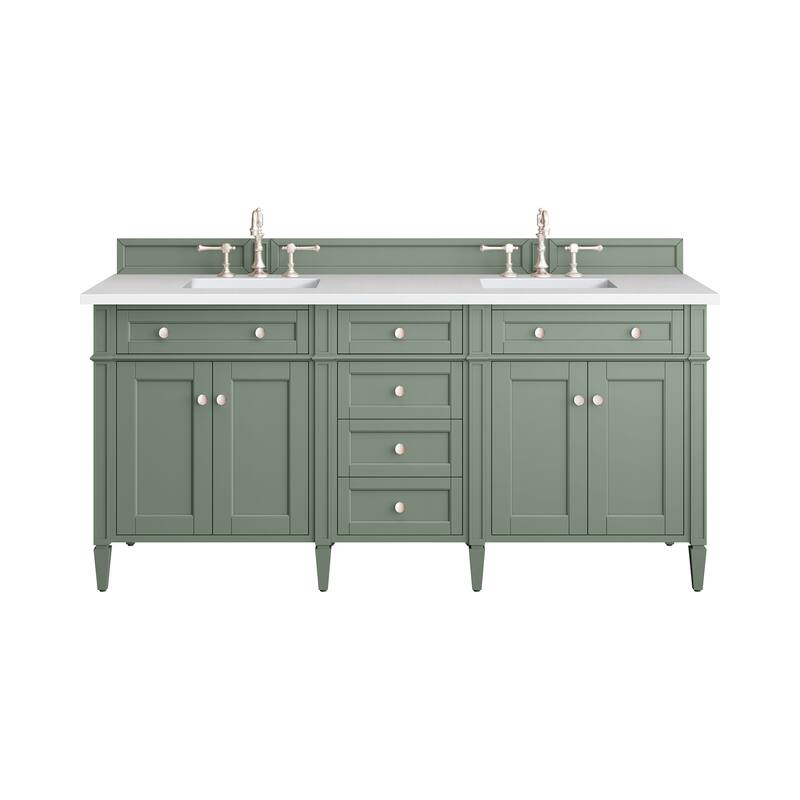 James Martin Vanities Brittany 72" Double Vanity, Smokey Celadon