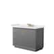 Option Dark Gray, Bronze Trim, White Quartz Top