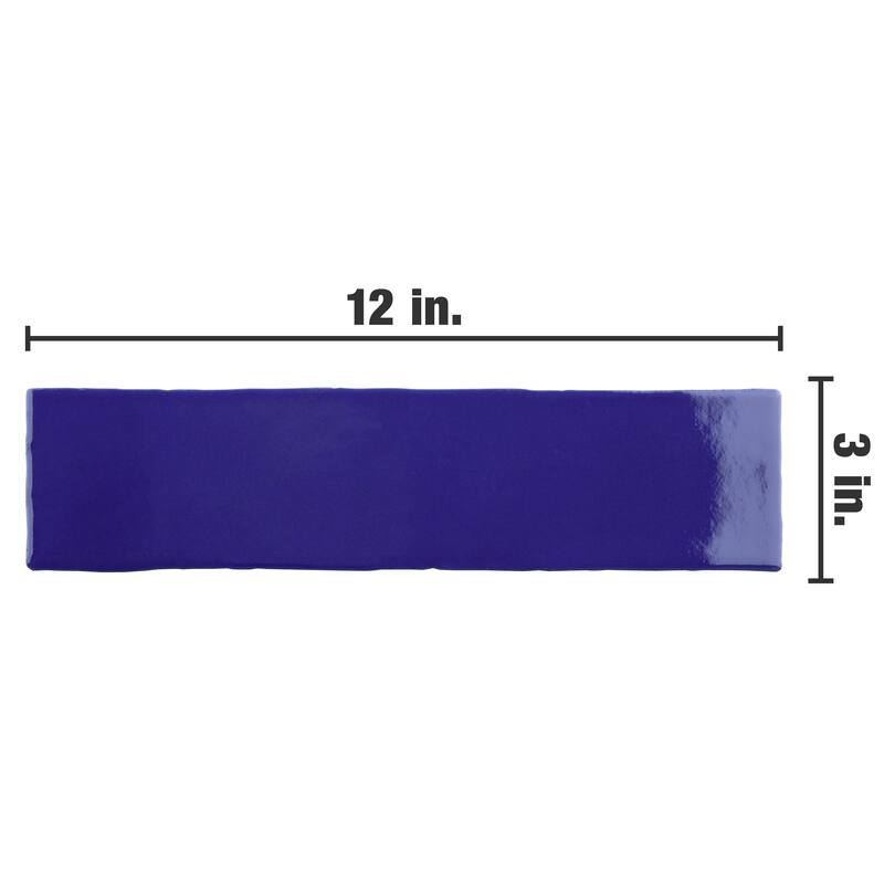 Merola Tile Viva Azul 3" x 12" Ceramic Wall Tile