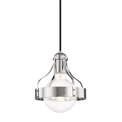 Mitzi by Hudson Valley Violet 8.75-inch Polished Nickel Pendant