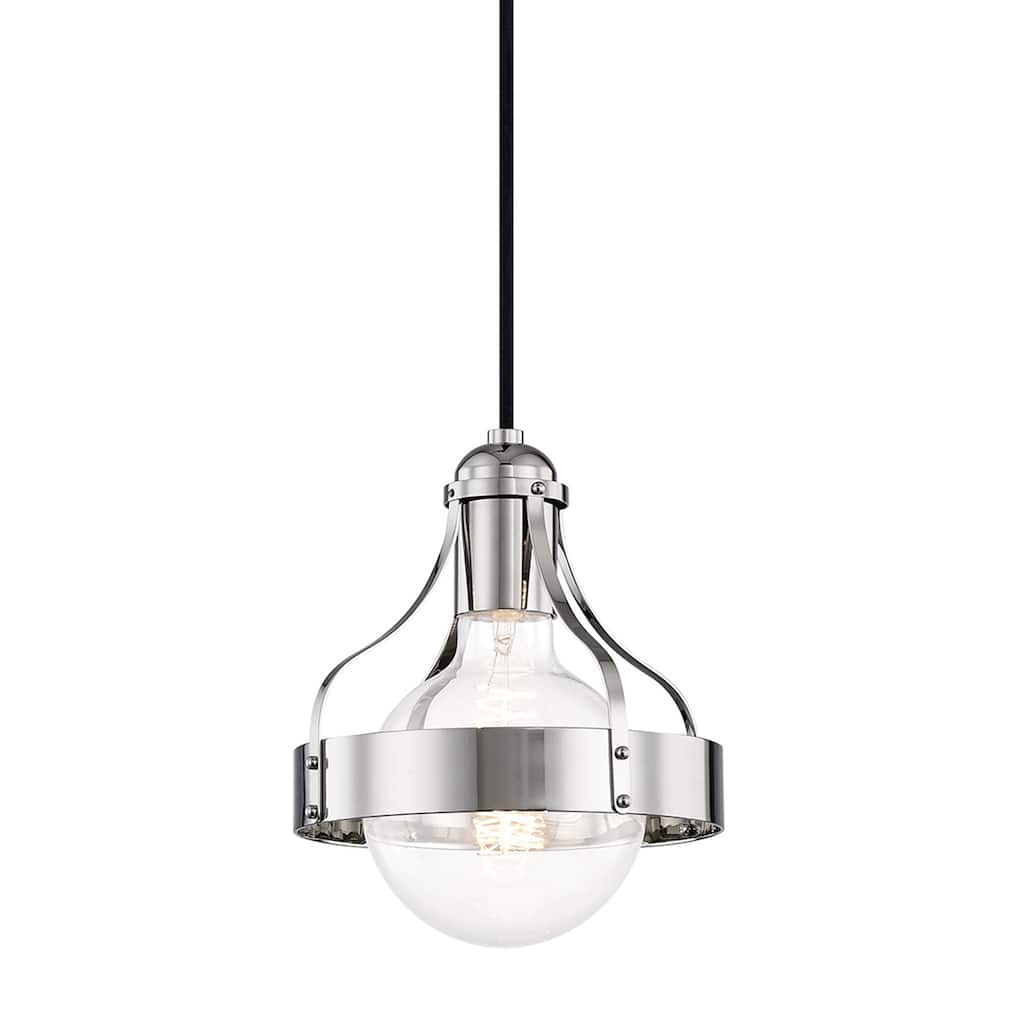 Mitzi by Hudson Valley Violet 8.75-inch Polished Nickel Pendant