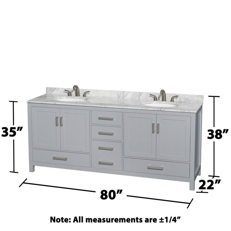 Wyndham Collection Sheffield 80" Freestanding Vanity Set with Hardwood