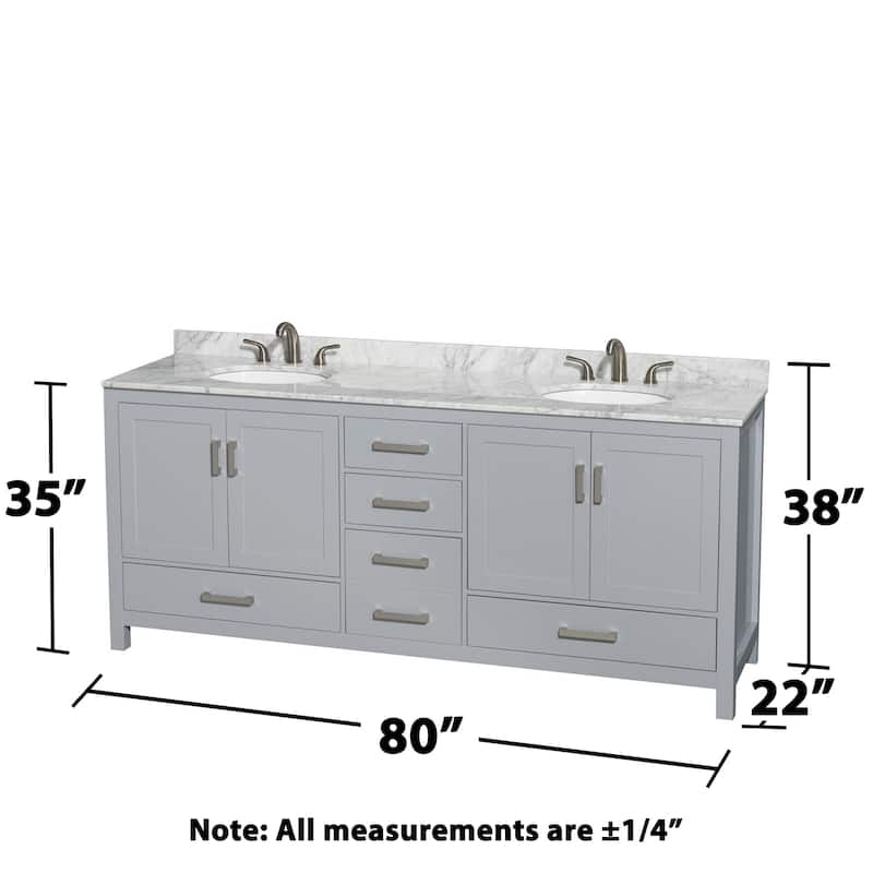 Wyndham Collection WCS141480DUNOMED Sheffield 80" Free Standing Double
