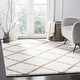 preview thumbnail 5 of 67, SAFAVIEH New York Shag Friedliese Trellis 1.2-inch Thick Rug 3' x 5' - Ivory/Grey - Rectangle