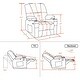 preview thumbnail 14 of 25, Mcombo Electric Power Recliner with Massage & Heat, Extended Footrest, 2 USB Ports, Side Pockets, Cup Holders, Faux Leather 8015