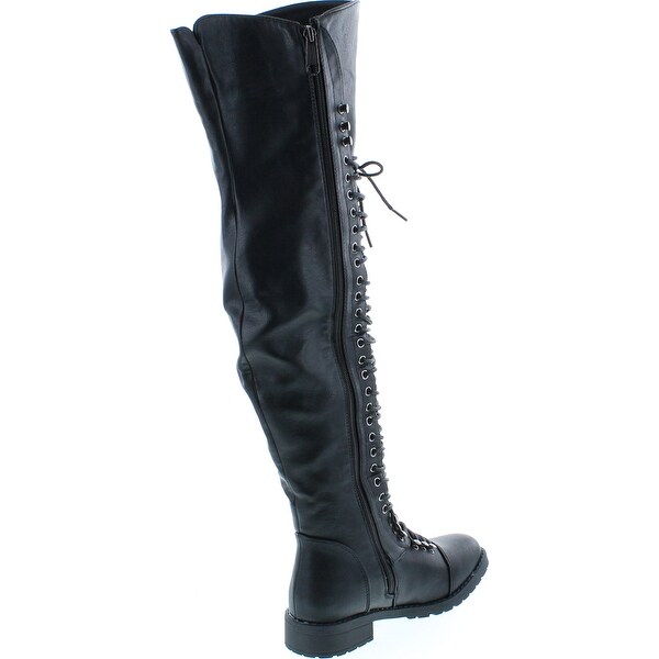 thigh high steel toe boots
