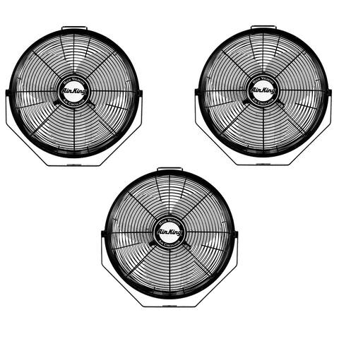 Air King 14" 1/20 HP 3-Speed Enclosed Pivoting Head Multi-Mount Fan (3 Pack)