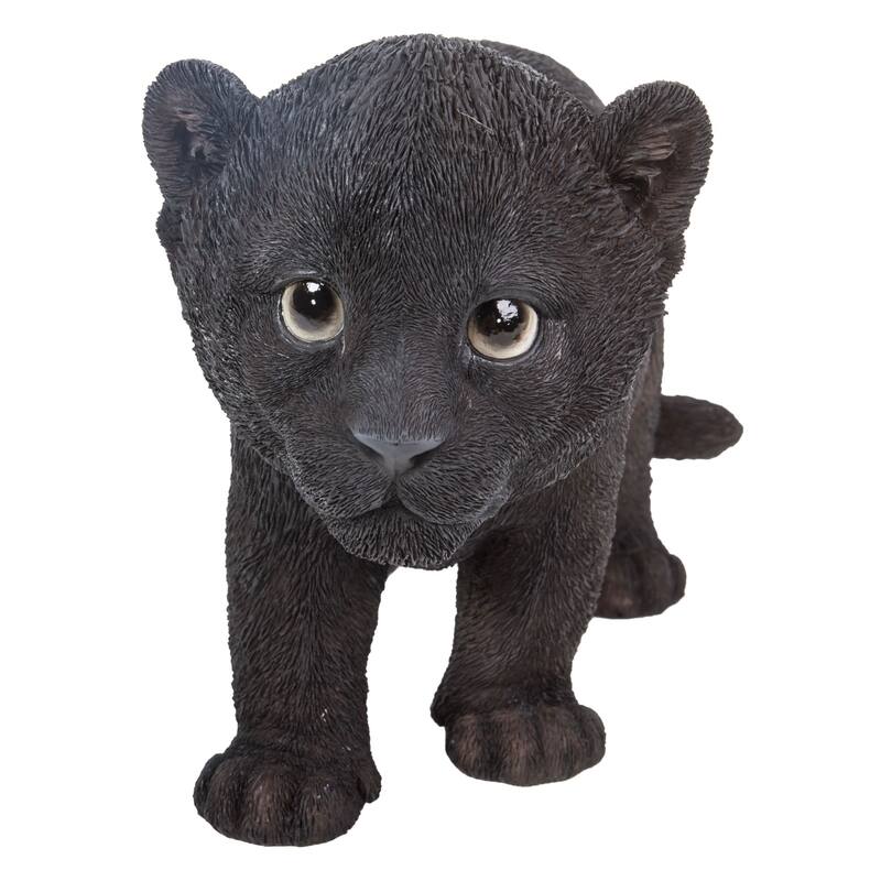 11" Panther Cub Outdoor Garden Statue