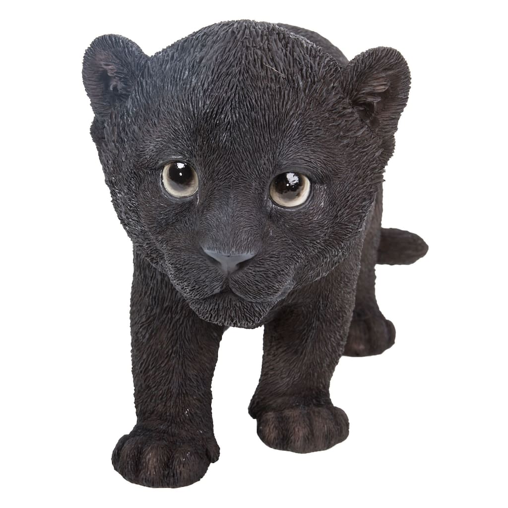 11" Panther Cub Outdoor Garden Statue