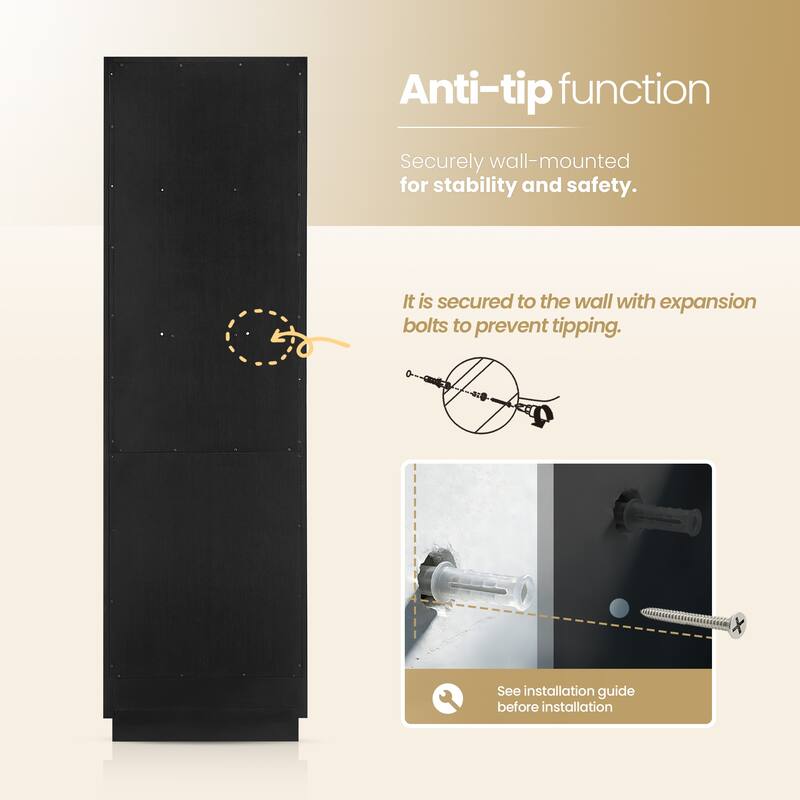 Santarem Solid Wood Bathroom Storage Cabinet