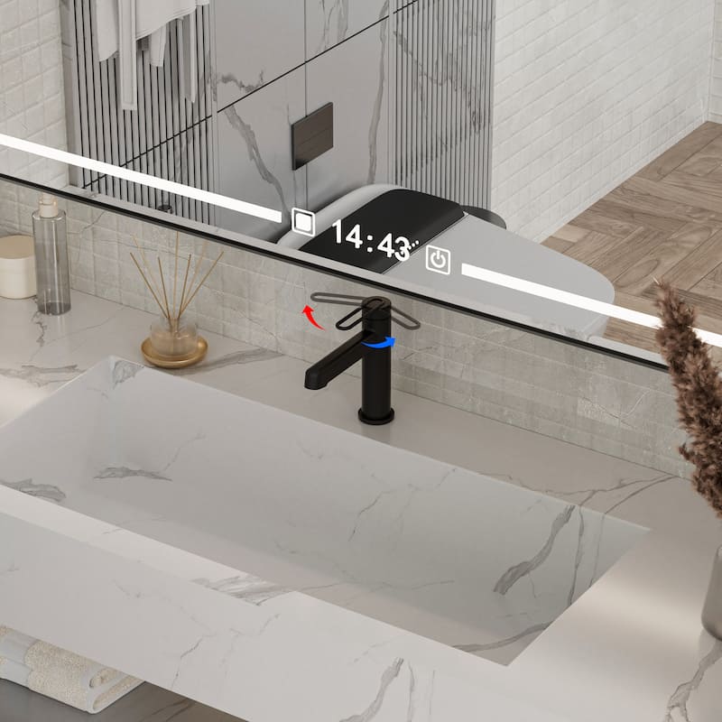 7"H Solid Brass Single Handle Single Hole Bathroom Sink Faucet