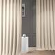 Exclusive Fabrics Italian Faux Linen Curtain (1 Panel) - 50 X 84 - Parchment Cream
