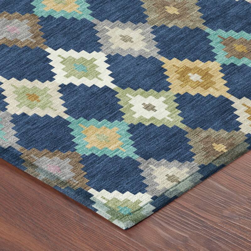 Machine Washable Indoor/ Outdoor Global Ahmet Chantille Rug