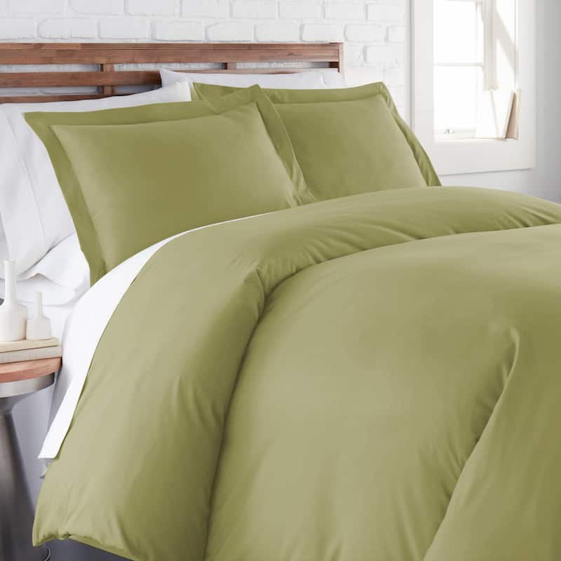 Vilano Comfort Premium Ultra-soft 3-piece Duvet Cover Set - Sage Green - 3 Piece - King