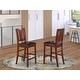 preview thumbnail 1 of 6, Buckland Counter Height Dining Chair in Mahogany Finish - Set of 2(Seat's Type Options)