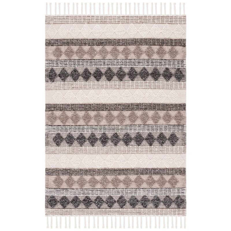 SAFAVIEH Handmade Natura Danah Wool Rug - 6' Square - Ivory/Black