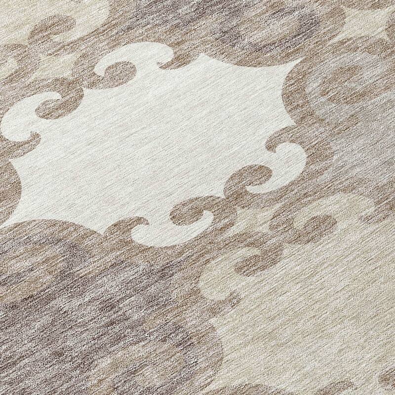 Machine Washable Indoor/ Outdoor Chantille Scroll Rug