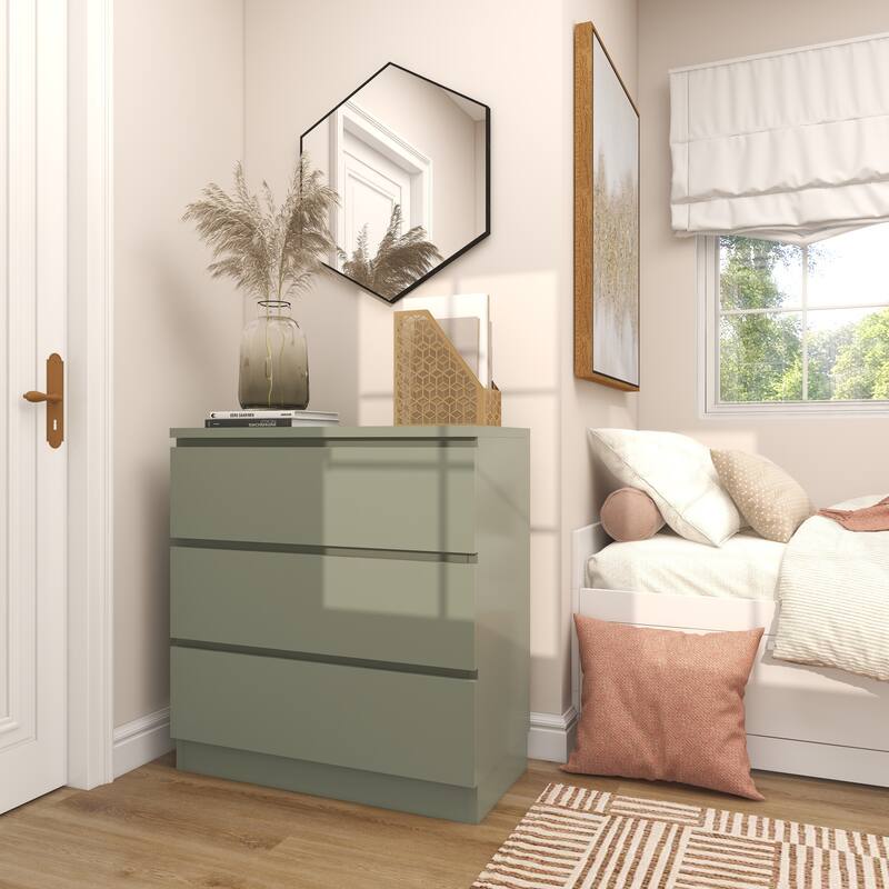 Contemporary Hexagon Wood Wall Mirror - Multiple Finishes and Sizes