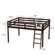 preview thumbnail 54 of 57, Espresso Wood Junior Loft Bed with Stairs for Adults, Kids and Young Teens