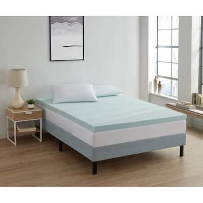 Nestl Gel Infused Mattress Topper - Ventilated Design Memory Foam Mattress Pad