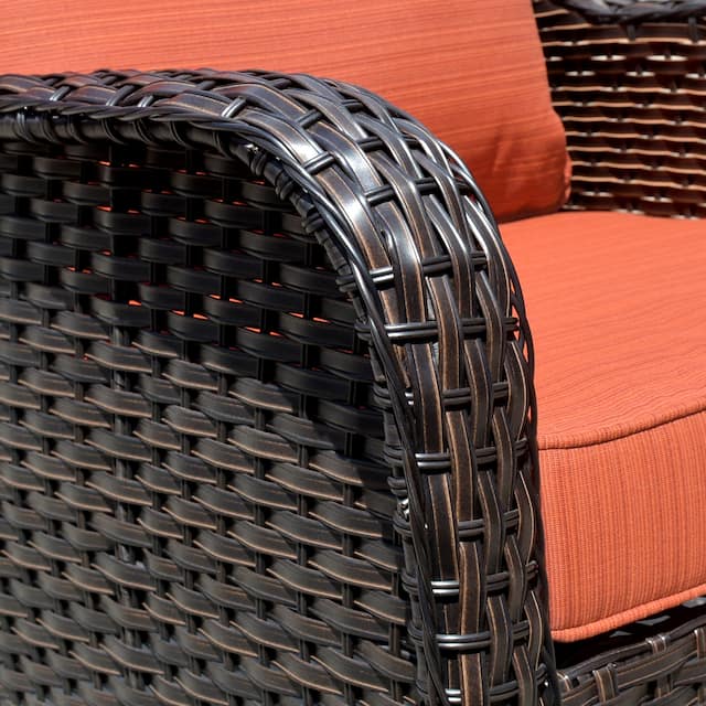 OVIOS 5-piece Patio Conversation Wicker Furniture Set