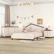 preview thumbnail 30 of 44, 3-Pieces Bedroom Sets, Platform Bed Frame with Nightstand & Storage Dresser, No Box Spring Needed, Easy Assembly Cream - Full