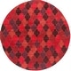 preview thumbnail 37 of 39, Randall Handmade Geometric Moroccan Wool Area Rug Burgundy - 6' Round