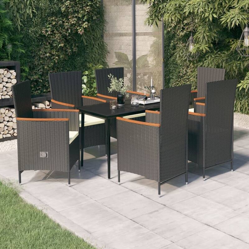 vidaXL Patio Dining Set 3/5/7 Piece Multi Colors 31.5"/55.1" Table Length
