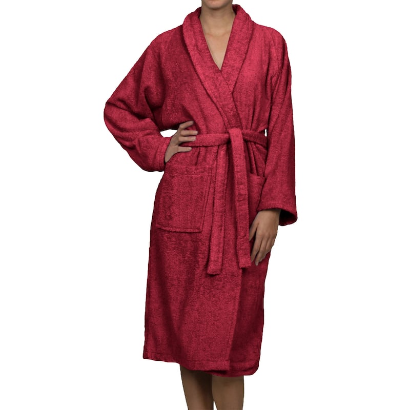 100% Cotton Soft Terry Adult Unisex Lightweight Bathrobe by Superior