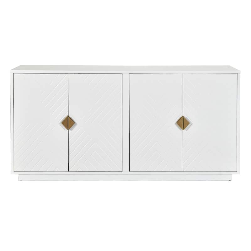 Large Storage Space Sideboard with Adjustable Shelves