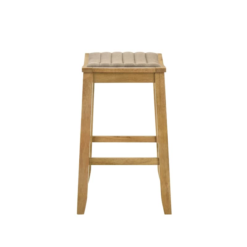 Iyani Backless Bar Stool, Counter Height Kitchen Stool with Wood Legs