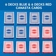 preview thumbnail 5 of 5, GSE™ 12-Deck Canasta Playing Cards with Point Values, Included Canasta and Hand & Foot Card Game Rules - 6 Blue & 6 Red