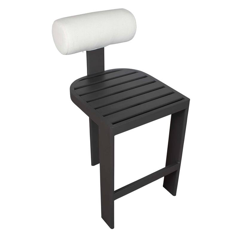 Uttermost Bolster Back Outdoor Stool