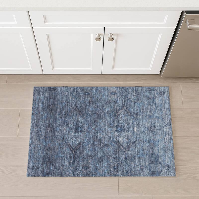 Machine Washable Indoor/ Outdoor Boho Global Chantille Rug