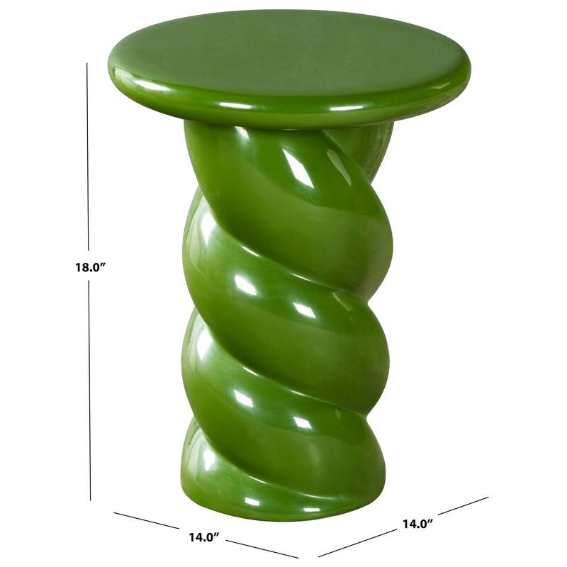 SAFAVIEH Couture Noelly Concrete Accent Table - 14"W x 14"D x 18"H