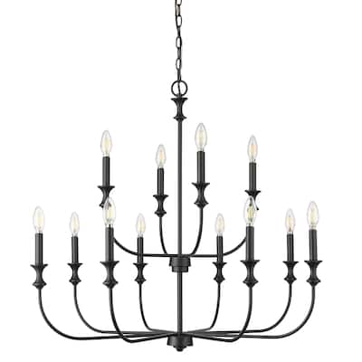 Millennium Lighting 29612 Savanne 12 Light 34" Wide Taper Candle Style