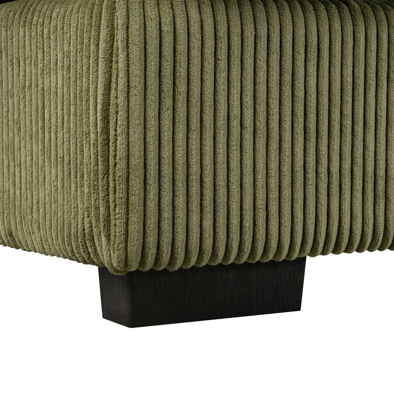 Roomfitters Large Sectional Sofa with Thick Cushions, Built-in Cup Holders and Charging Ports for Living Room