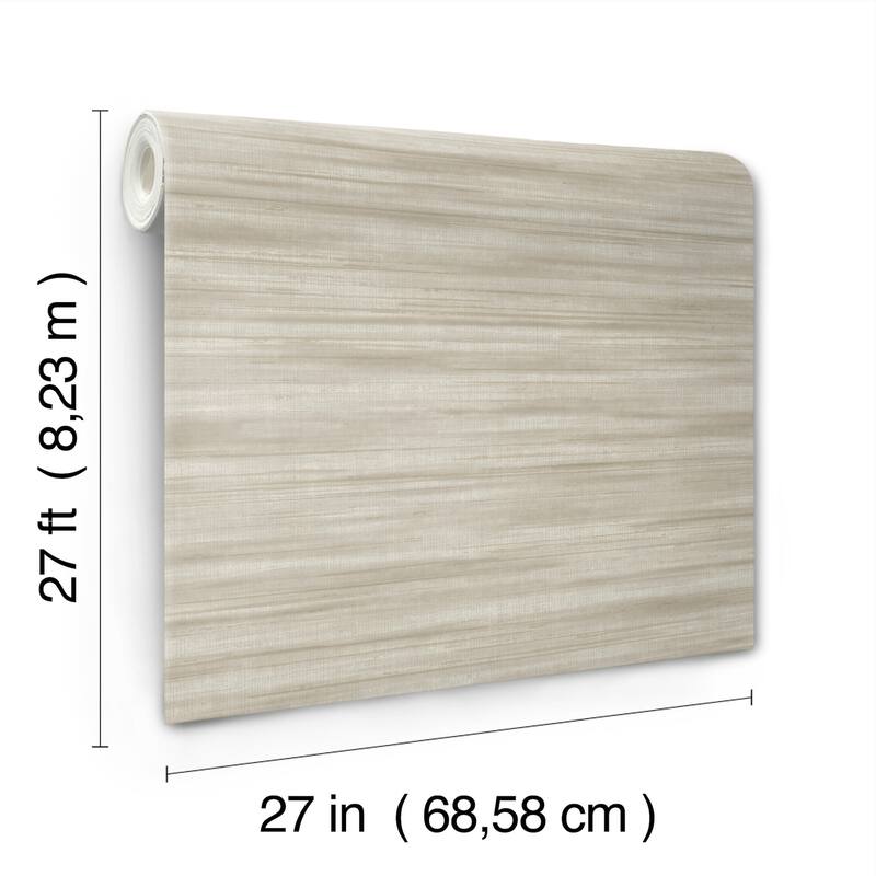 Ronald Redding Brushed Linen Taupe Wallpaper