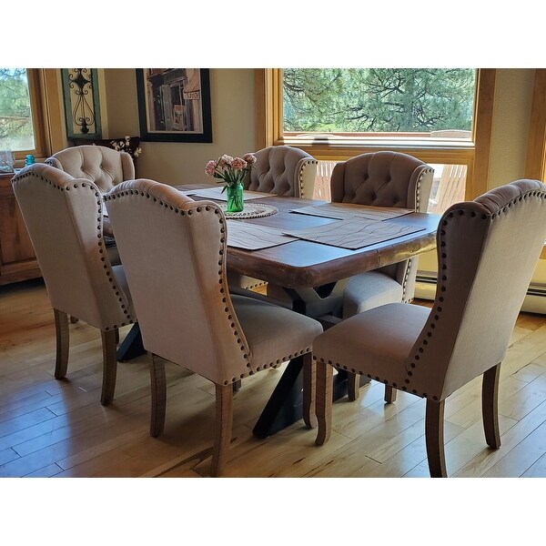 Top Product Reviews For Furniture Of America Farmhouse Upholstered Dining Chairs Set Of 2 19981922 Overstock