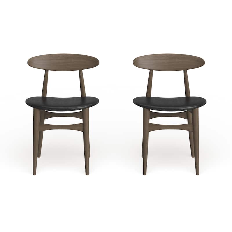 Carson Carrington Haapajarvi Mid-century Modern French Oak Dining Chair (Set of 2)