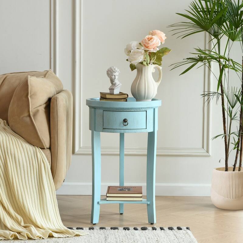 Round Solid Wood Coffee Table