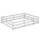 preview thumbnail 11 of 70, Full Size Montessori Floor Bed with Safety Fence, Solid Pine Wood Frame, Kids Low-Profile Bed for Boys and Girls, Easy Assembly